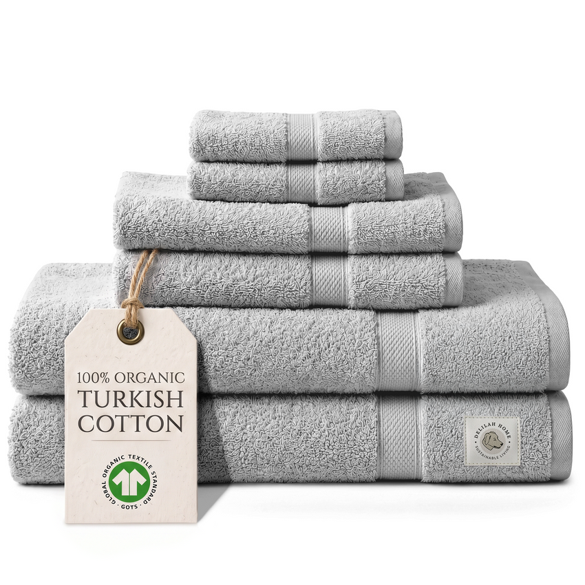 100% Organic Cotton Bath Towels Collection