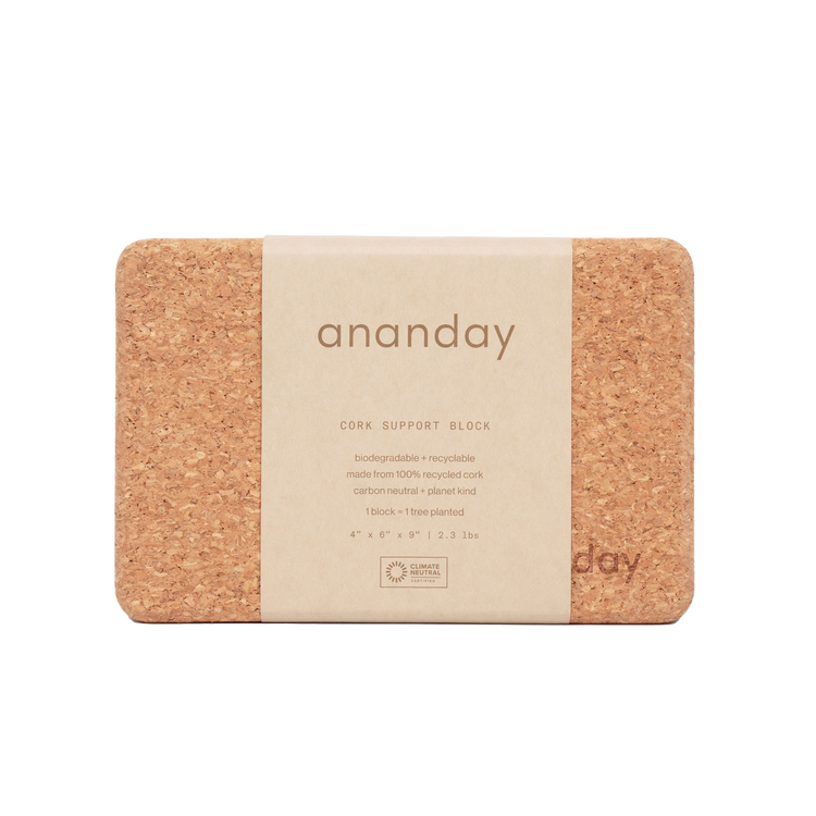 Ananday Cork Yoga Block transp