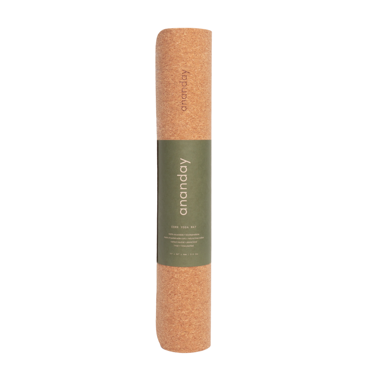Ananday Cork Yoga Mat transp