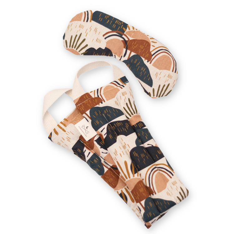 Rainbow Hill eye mask and neck wrap