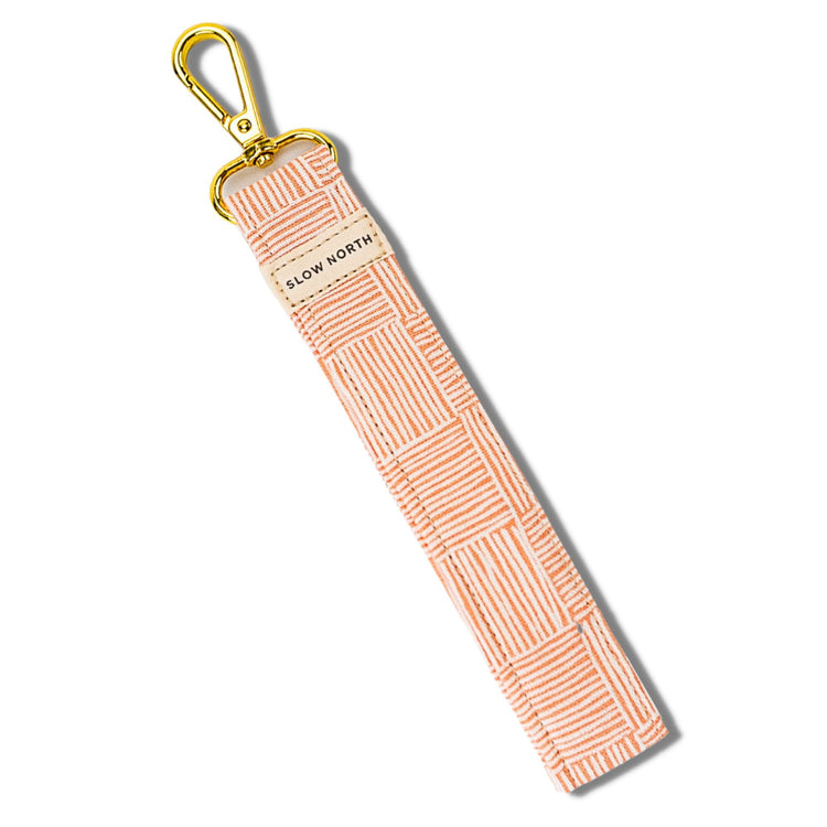 Pink Pampas Wristlet Keychain