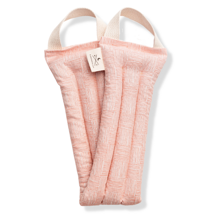 Pink Pampas neck wrap with handles