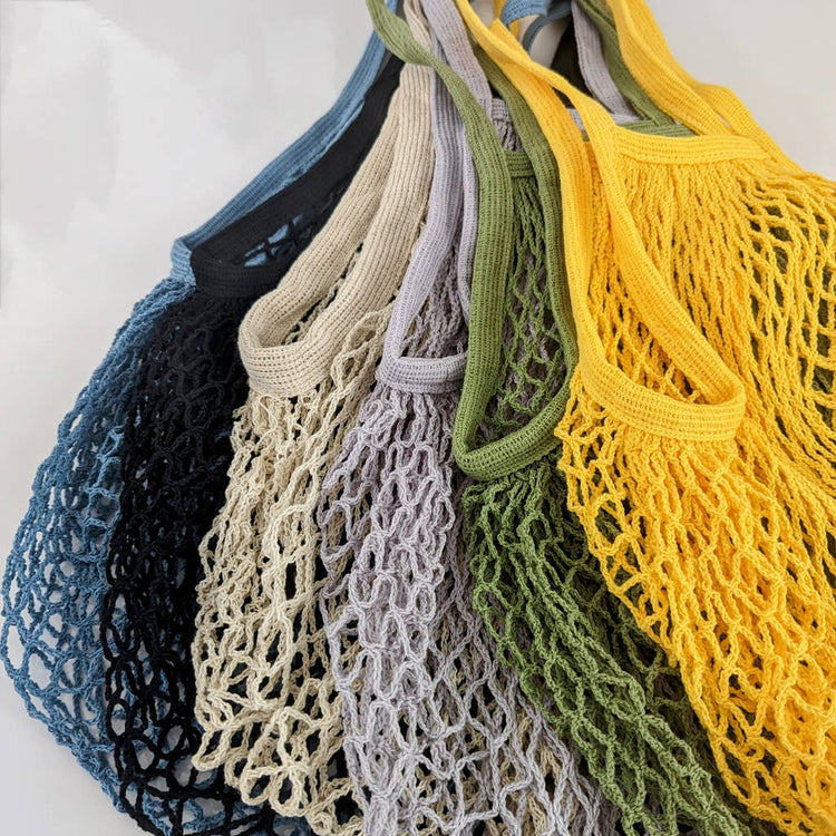 Ecofreax mesh market reusable shoulder cotton grocery bag ecofriendly home goods ecofreax natural