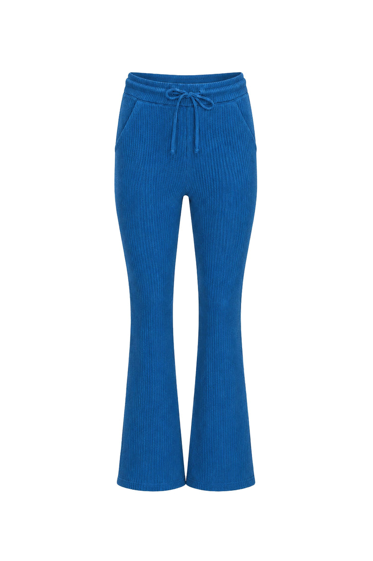 Lezat marine jules waffle knit organic cotton drawstring pant