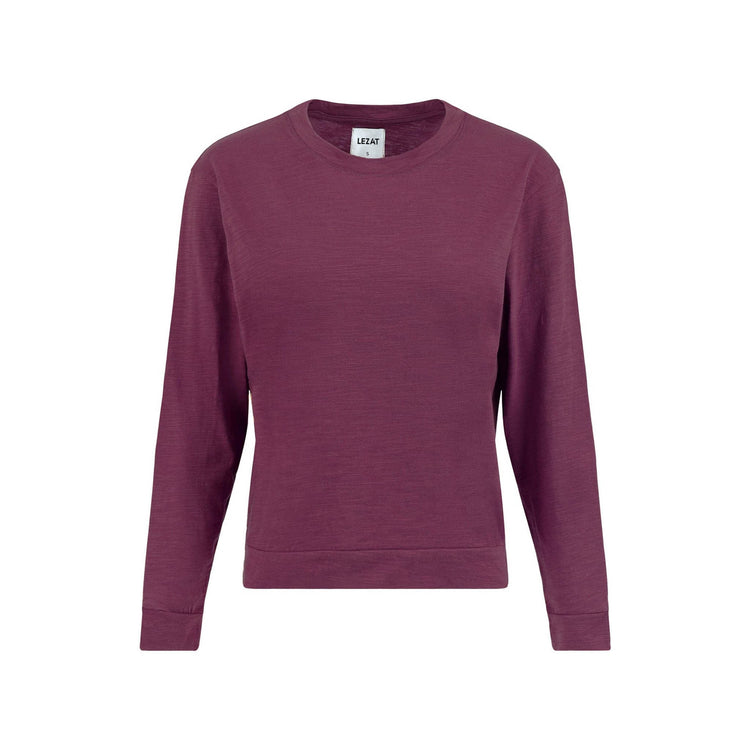 Lezat grape tegan organic cotton long sleeve pullover