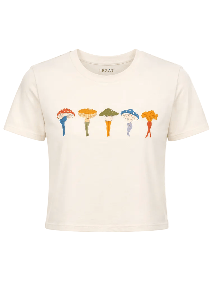 Lezat t shirt everyday organic cotton tee shrooms
