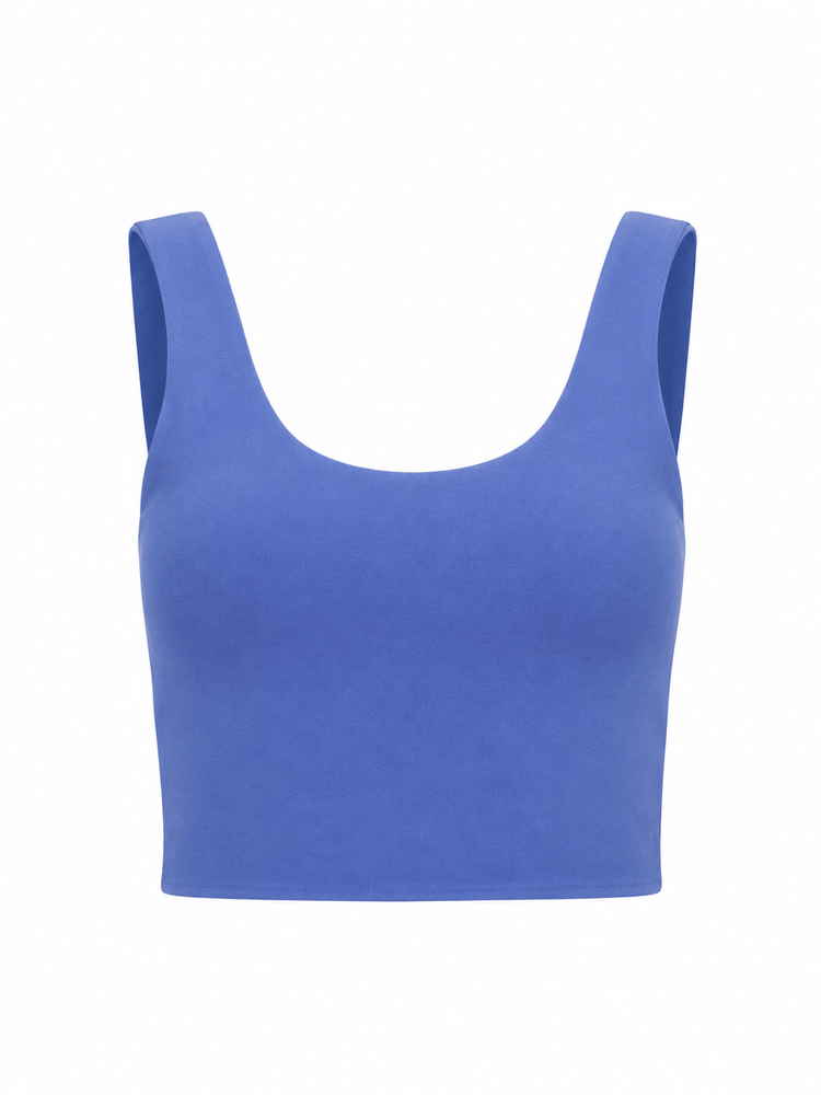 Lezat amparo blue gemma organic cotton longline tank