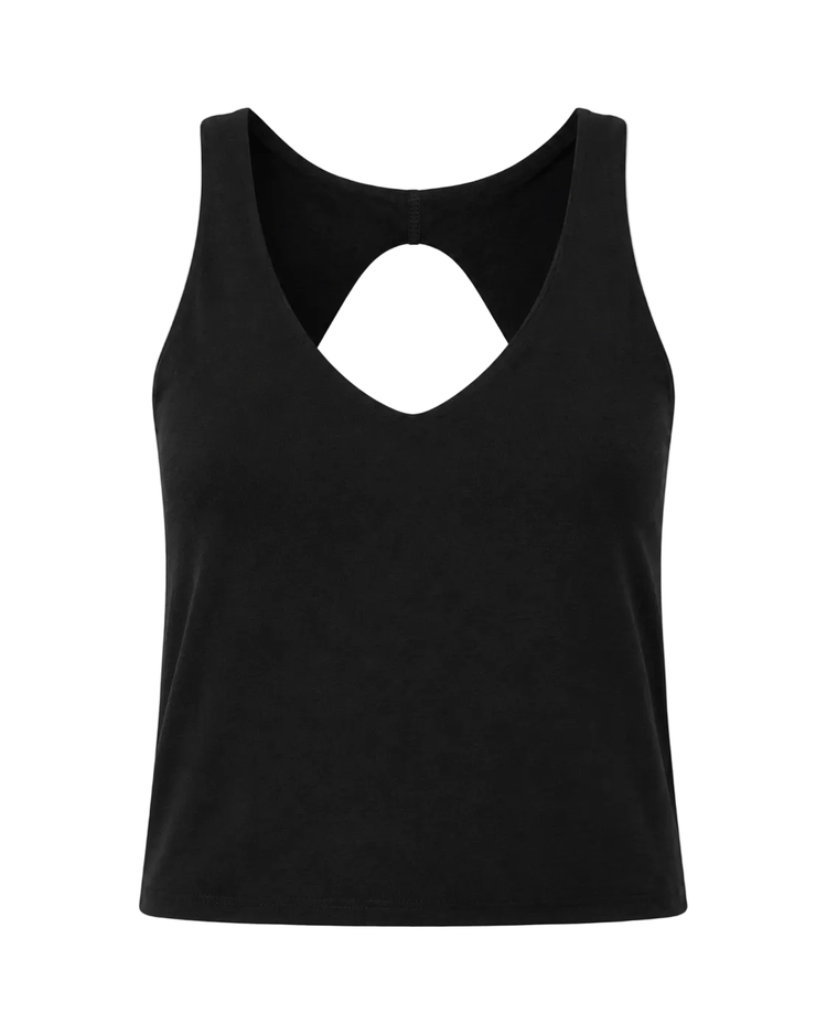Lezat black ronnie organic cotton cutout tank