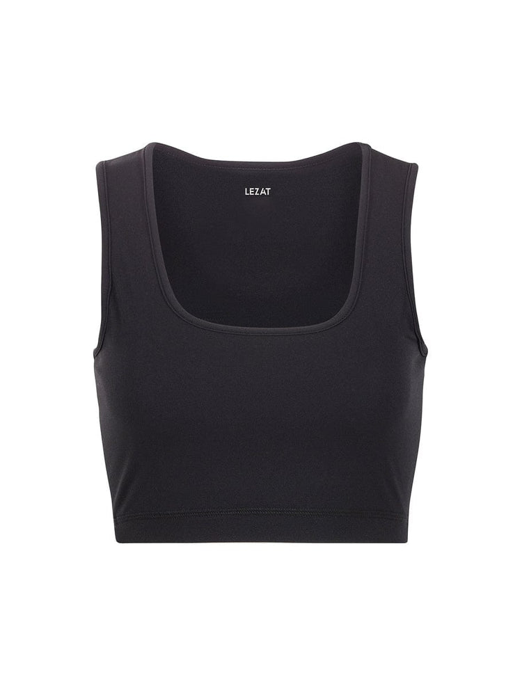 Lezat black sara organic cotton bra top