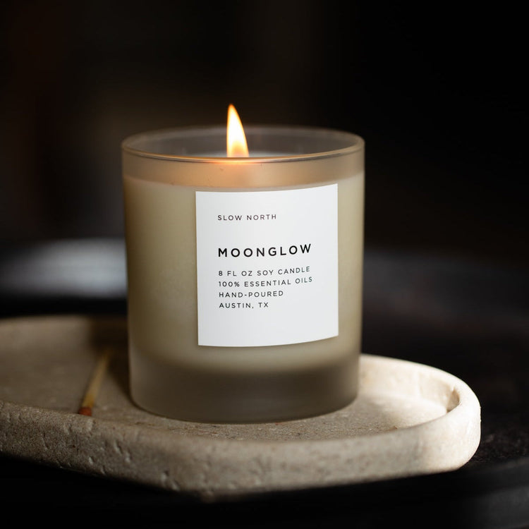Moonglow - Signature Candle in a frosted glass jar