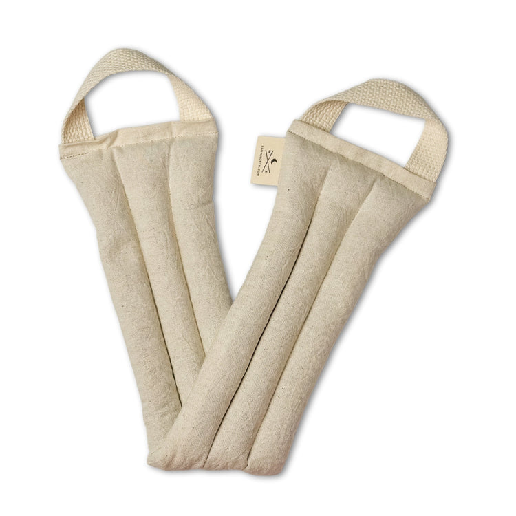 Natural fabric neck wrap with handles